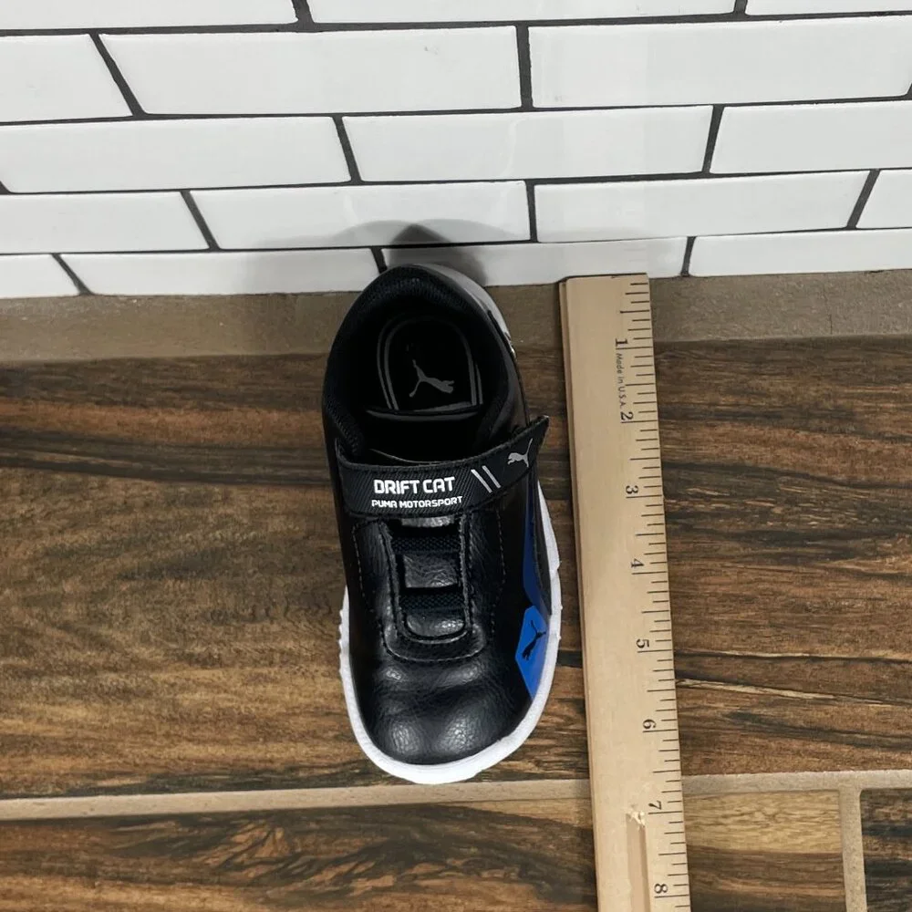 Puma BMW MMS Drift Cat Delta V Infant Boys Size 7C Shoes Black Slip On Sneakers